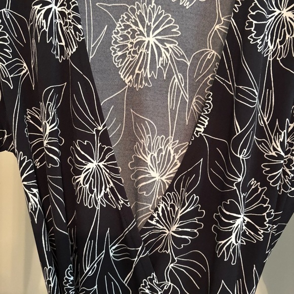 Banana Republic Charcoal and White Floral Dress - Picture 4 of 9